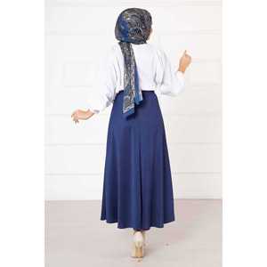 Falda Hijab de Satén Mevlana para Buceo, Color Índigo, con Característica Suave y Cómoda para Buceo - Product Image 4