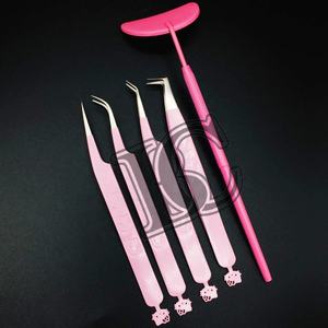 <b>Top</b> Deal Mirrors Eyelash Extensions Mirrors <b>Hot</b> <b>Pink</b> Color New Arrival Sustainable Stainless Steel lash Mirrors For Sale - Product Image 1