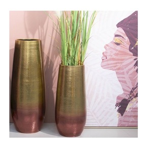 Nouvel arrivage de grands pots de fleurs, lot de deux design moderne en métal et fer, taille personnalisée, couleur utilisée pour la décoration intérieure - Product Image 1