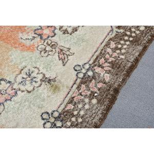 Tapis vintage, tapis turc 5,8x10 pieds, tapis en laine à carreaux marron rouge - Product Image 5