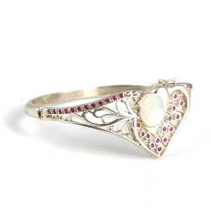 สร้อยข้อมือเงินแท้ 925 ลายฉลุรูปหัวใจ - Product Image 1