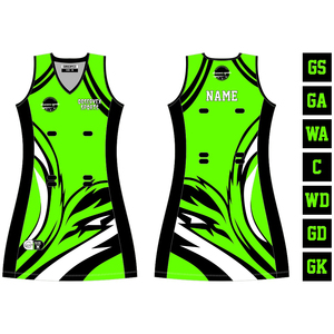 Uniforme de robe de Netball pour femmes professionnelles Premium Plus Size Bibs Technique d'impression par sublimation - Product Image 5