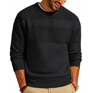 Nueva moda suéteres de punto de manga larga para hombres fabricación profesional suéteres suaves y cómodos para hombres a la venta - Product Image 1