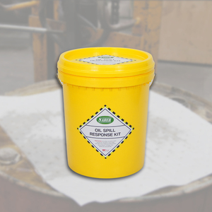 Kit para Derrames de Aceite de 30 Litros con Cubeta – Kit de Emergencia para Control de Derrames con Absorbente de Aceite para Fábrica y Taller - Product Image 1