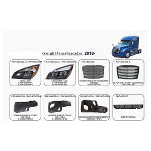 Pièces de carrosserie robustes, ensemble de pare-chocs avec trou pour feux antibrouillard/ phare/ calandre pour Cascadia 2018+ / Cascadia 2008~2017 Camion - Product Image 2