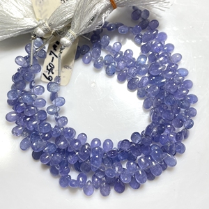 Perles de Tanzanite de Haute Qualité, Forme Poire Lisse, Briolette, Pierre Naturelle, Perles Simples pour la Fabrication de Bijoux - Product Image 1