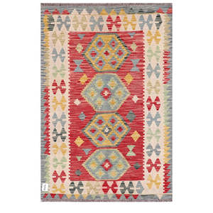 Alfombra Kilim de Maimana, Afganistán, 157 x 104 cm, Alfombra Tradicional Afgana - Product Image 1