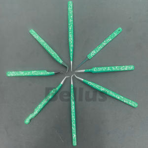 Premium Glitter Shine Lightweight <b>Eyelash</b> <b>Tweezers</b> with Precision Fiber Tips Stainless Steel Lash Tools Made in Pakistan - Product Image 2