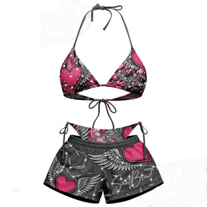 Premium 200 GSM polyester spandex <b>bikini</b> <b>set</b> vibrant pink multicolor sublimation custom logo Women <b>Bikinis</b> <b>Set</b> - Product Image 5