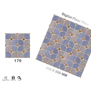 Calidad de exportación Diseño Azul 12x12 Baldosas de porcelana antideslizantes Baldosas de cerámica digitales rústicas de la mejor calidad 30x30 300x300 - Product Image 1