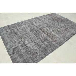 Alfombra Turca Vintage de 6.3x10.6 pies (193x323 cm), Alfombra Floral Gris - Product Image 3
