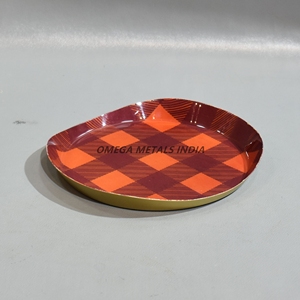 Plateau de service à carreaux bordeaux frappant pour exposer les collations et améliorer la décoration - Product Image 6