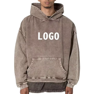 Sweat à capuche ample en molleton de haute qualité 500 g/m², en tissu éponge français 100 % coton, surdimensionné, lourd, pour homme - Product Image 2