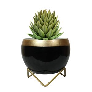 Maceta de hierro negro Premium con soporte Precio razonable Maceta de interior Maceta de metal Buenas ofertas en macetas decorativas - Product Image 5