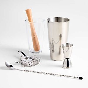 Ensemble d'outils de bar professionnels écologiques et modernes en métal, accessoires de cocktail durables en acier inoxydable pour les passionnés de mixologie à domicile - Product Image 1