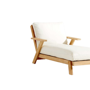 Tumbona de Exterior de Madera Maciza de Lujo con Cojín de Espuma Viscoelástica, Diseño Plegable para Uso en Hoteles, Villas y Patios - Product Image 5