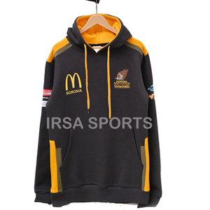 เสื้อฮู้ดดี้พิมพ์โลโก้ตามสั่ง ผ้าฝ้าย 100% ระบายอากาศได้ดี ไซส์ XS สำหรับผู้ชายและผู้หญิง เสื้อฟลีซแบบสวมหัว มีซิป รับผลิตแบบ OEM/ODM พร้อมเทคนิคการปัก - Product Image 1
