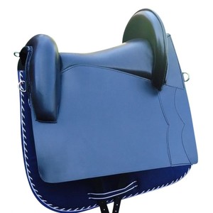 Sillín de montar a caballo español sin árbol, de alta calidad, de cuero, 2023 - Product Image 3