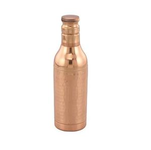 Bouteille en cuivre pur or rose de conception gaufrée pour l'eau potable utilisation de bureau et d'école bouteille en cuivre étanche - Product Image 6
