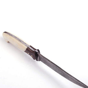 Couteau à filet de chef professionnel en acier Damas, entièrement forgé, avec manche en bois, pour couper les légumes - Product Image 3