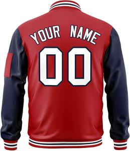 Chaqueta universitaria personalizada con mangas en contraste y logotipo del equipo bordado, chaqueta con letras universitarias y número de nombre personalizado, envío directo - Product Image 2