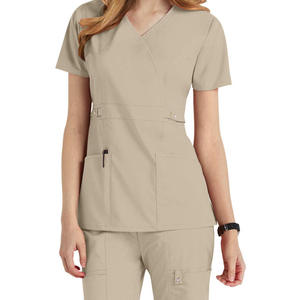 v Neck Oem logo Custom Nurse Uniforms Scrubs Suits for Women Causal <b>Doctor</b> Hospital Uniform <b>Sets</b> Top Pants Scrubs - Product Image 1