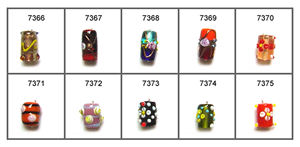 Perles de verre de décoration en pointillés au design unique fait à la main pour la fabrication de bijoux Perles de verre en pointillés exclusives pour la fabrication de bracelets - Product Image 3