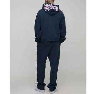 Ensemble survêtement et pantalon de jogging à imprimé personnalisé, pantalon de jogging à jambes évasées, pantalon empilé, ensemble survêtement pour hommes - Product Image 2