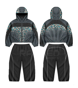 Chándal Cortavientos con Diseño Sublimado, Pantalón y Chaqueta Impermeables, 100% Nailon, Logotipo Personalizado - Product Image 4