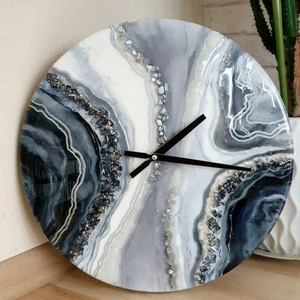 Relojes de pared de resina epoxi DURABILITY para espacios exquisitos decoración única para el hogar regalo pared epoxi océano reloj por creación antigua - Product Image 1