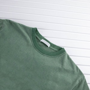 T-shirt surdimensionné pour homme col rond délavé à l'acide 100% coton respirant décontracté à manches courtes - Product Image 2