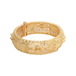 Orthodox Oro Joyeria Jewelry Wholesale 14K 18K 24K Gold Plated Women's Traditional Kada Bangle Openable <b>Fashion</b> Brass Wedding - Product Image 3