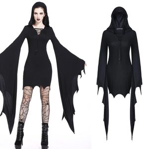OEM Wholesale Special Horned Bat Wing Custom Embroidered Plus Size Women's <b>Hoodies</b> Full <b>Zip</b> <b>up</b> Hoodie - Product Image 3