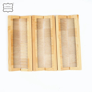 Eco-Friendly Custom Logo Beard Brush <b>Wide</b> Tooth <b>Comb</b> Set Biodegradable Wooden Hair Massage Tool Bamboo for Home Use Common <b>Comb</b> - Product Image 3