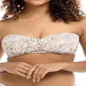 Bikini bandeau tendance pour femmes avec logo personnalisé, rembourré, maillot de bain pour les fêtes d'été à la plage, extensible, taille ajustable pour la piscine - Product Image 2