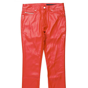 Dernière mode streetwear, pantalon en cuir pour homme, taille mi-haute, décontracté, droit, léger, coupe-vent, respirant, fermeture éclair - Product Image 6