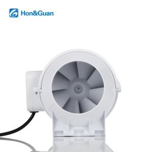 מאוורר צינור פנימי 4 אינץ' של Hon&Guan, זרימה מעורבת, 220V, נפח קטן, משקל קל, מאושר CE לשימוש ביתי - Product Image 2