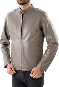 Veste en cuir véritable élégante pour hommes, veste en laine à capuche la plus vendue au prix de gros, différentes couleurs disponibles - Product Image 3