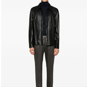 Pakistan Made Best Selling <b>Leather</b> <b>Shirt</b> for Men Low Moq Breathable <b>Leather</b> <b>Shirt</b> for Men in Stock - Product Image 2