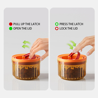 Récipient de stockage hermétique étanche à l'humidité d'épices de cuisine en plastique Offre Spéciale pot en plastique scellé par boucle
