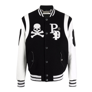 Veste d'hiver à manches longues pour hommes Varsity Baseball/Sports/Letterman/Bomber Button Style Stand Vente en gros - Product Image 6