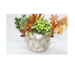Premium Fancy Aluminum Nickel Plated Indian Classic Look Flower <b>Vase</b> Metal Design Premium Colourful Home Wedding <b>Decoration</b> <b>Vase</b> - Product Image 5
