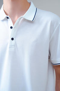 Camiseta de Golf para Hombre de Secado Rápido, Ecológica, Personalizada, Directo de Fábrica, Transpirable, con Cuello Alto Acanalado, Manga Corta, Tejido Jersey Sólido - Product Image 2