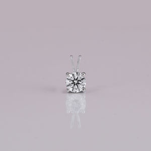 Lujoso mínimo 14KT oro blanco sólido plateado corte laboratorio cultivado diamante colgante diseño personalizado nueva moda colgantes y dijes finos - Product Image 1