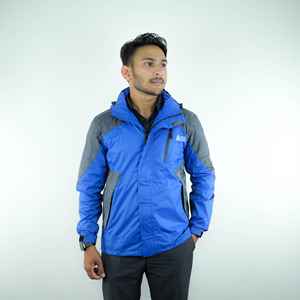 Chaqueta de exterior de concha suave de dos capas Navigate resistente al agua Fitness estilo informal cuello levantado cierre de cremallera relleno de poliéster - Product Image 1