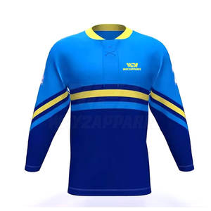 เสื้อฮอกกี้น้ำแข็งผู้ชายแบบกำหนดเอง สไตล์ล่าสุด เสื้อฮอกกี้น้ำแข็งสำหรับทีม แบบซับลิเมชั่น เสื้อฮอกกี้น้ำแข็งขายดีที่สุด - Product Image 1