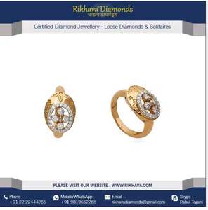 Élégante bague de mariage en or rose 18 carats pour bijoux de tournage de mariage avec diamants éblouissants du fabricant à bas prix - Product Image 2