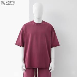 เสื้อยืด100% สำหรับผู้ชายเสื้อยืดโอเวอร์ไซส์ธรรมดางานปักลายผ้าคอตตอนออกแบบได้ตามที่ต้องการน้ำหนักมาก - Product Image 1