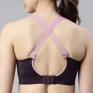 Sujetador Deportivo de Yoga Simple sin Costuras para Mujer, Talla Grande XL, Secado Rápido, para Fitness, Running, Gimnasio, Ropa Deportiva Activa, Logotipo Impreso en la Parte Delantera, Transpirable - Product Image 3