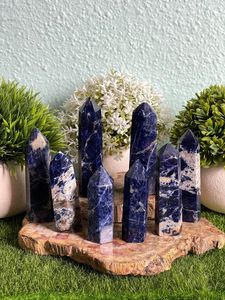 Tự Nhiên Sodalite Tháp 2-4 Inch Đánh Bóng Màu Xanh Pha Lê Điểm Chữa Bệnh Đá Số Lượng Lớn Bán Buôn Loose Đá Quý Pha Lê Cây Đũa Phép - Product Image 3